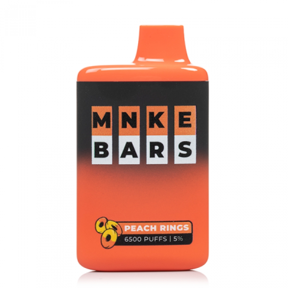 MNKE BAR PEACH RINGS DISPOSABLE VAPE 6500 PUFFS 5% nicotine 50mg -- image 1