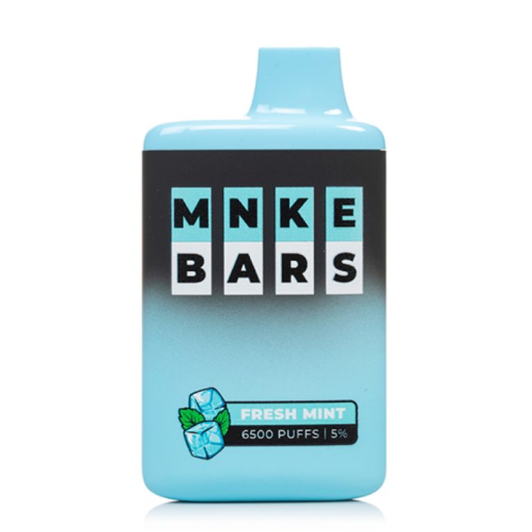 MNKE BAR FRESH MINT DISPOSABLE VAPE 6500 PUFFS 5% nicotine 50MG -- image 1