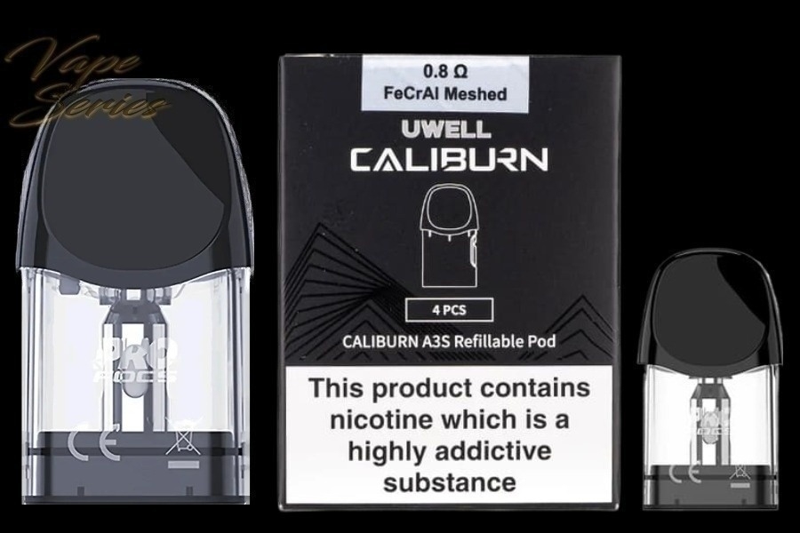 A3S 0.8 Ω FeCrAl MESHED POD 2ML CARTRIDGE REFILLABLE -- image 1