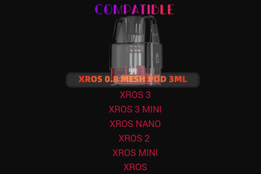 XROS 0.8 Ω POD MESH COIL 3ML REFILLABLE CARTRIDGE -- image 1