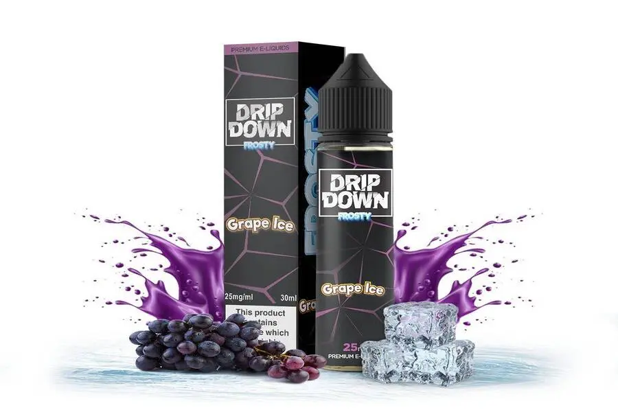 GRAPE ICE 25MG 30ML NIC SALT DRIP DOWN FROSTY  -- image 1