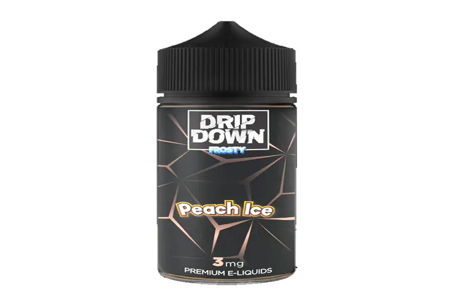 PEACH ICE 6MG 100ML FREE BASE DRIP DOWN FROSTY -- image 1