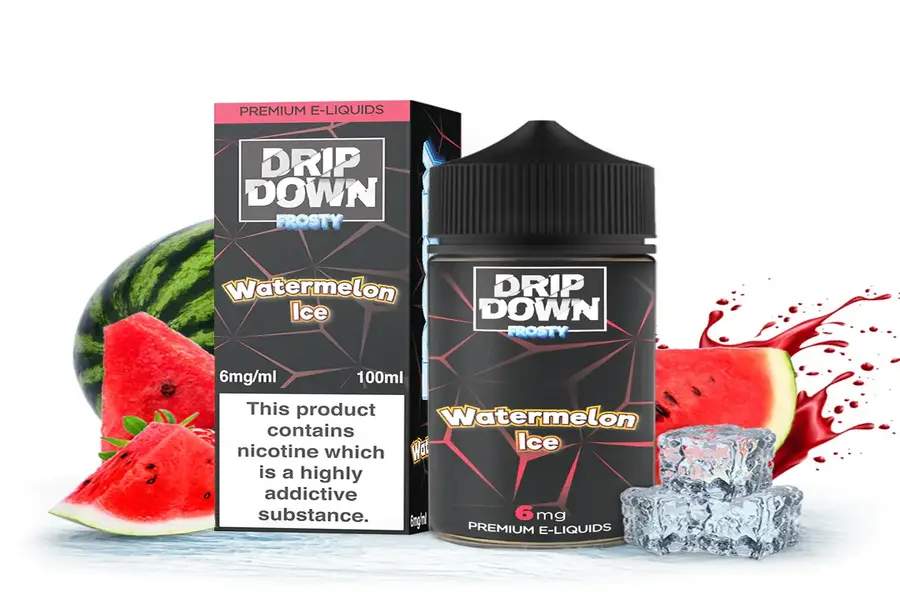 WATERMELON ICE 6MG 100ML FREE BASE DRIP DOWN FROSTY -- image 1