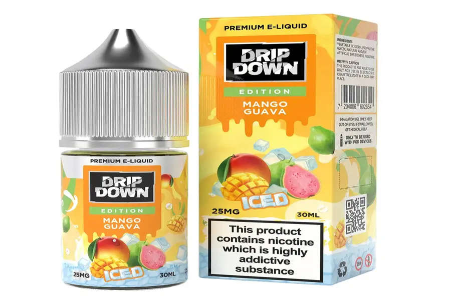 MANGO GUAVA 25MG 30ML ICED NIC SALT DRIP DOWN EDITION -- image 1