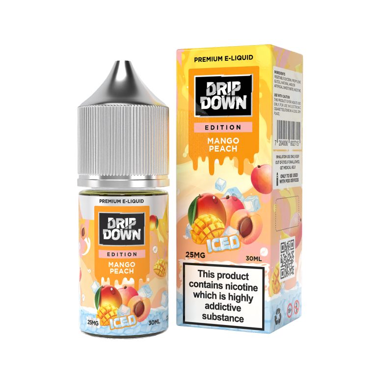 MANGO PEACH 25MG 30ML ICED NIC SALT DRIP DOWN EDITION -- image 1