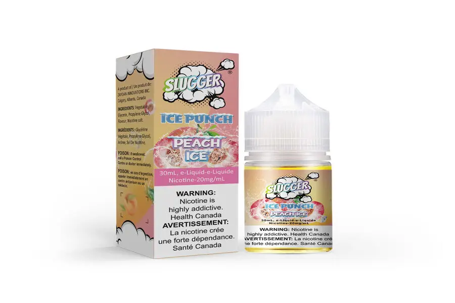 PEACH ICE 20MG 30ML ICE PUNCH NIC SALT SLUGGER -- image 1