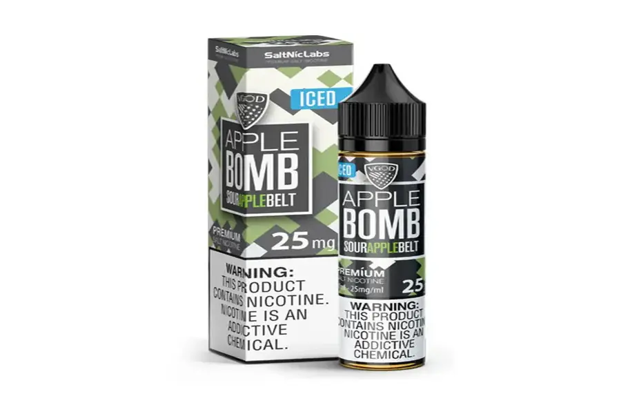APPLE BOMB 25MG 30ML ICED NIC SALT VGOD -- image 1