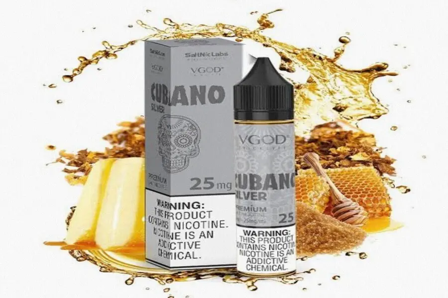 SILVER CUBANO 25MG 30ML BOLD CREAMY CIGAR NIC SALT VGOD -- image 1