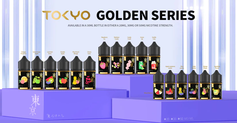 TOKYO GOLDEN SERIES GREEN GRAPE APPLE NIC SALT 30MG 30ML -- image 1
