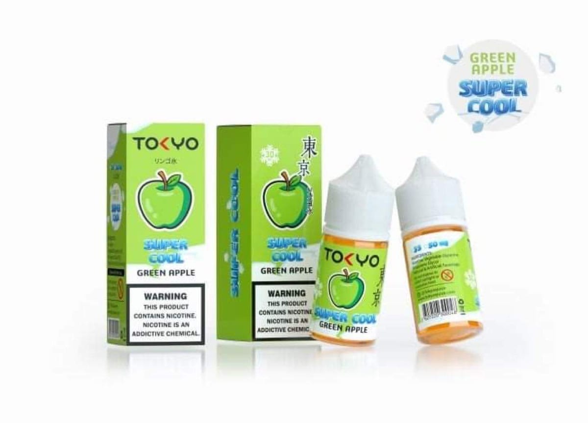 TOKYO SUPER COOL SERIES GREEN APPLE NIC SALT 35MG 30ML -- image 1