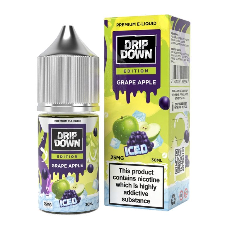 GRAPE APPLE 50MG 30ML ICED NIC SALT DRIP DOWN EDITION -- image 1