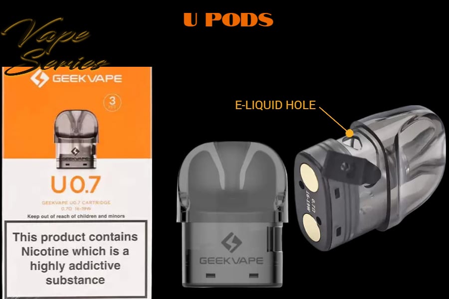 U 0.7 Ω POD 16-19W 2ML CARTRIDGE REFILLABLE -- image 1