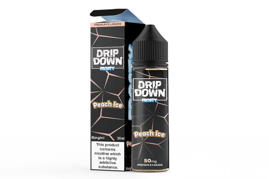 PEACH ICE 50MG 30ML NIC SALT DRIP DOWN FROSTY -- image 1