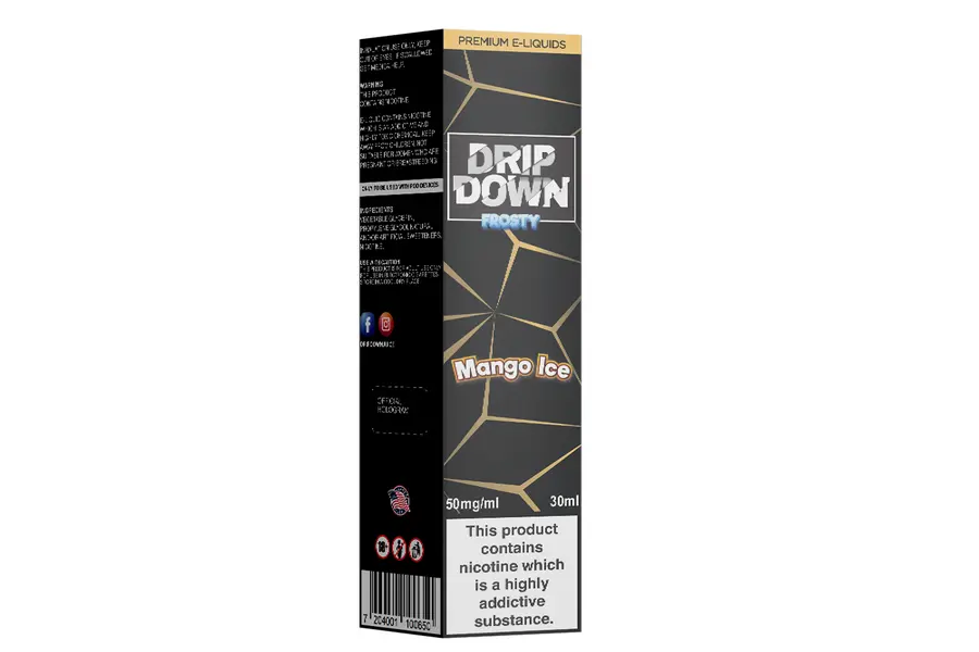  MANGO ICE 50MG 30ML NIC SALT DRIP DOWN FROSTY -- image 1