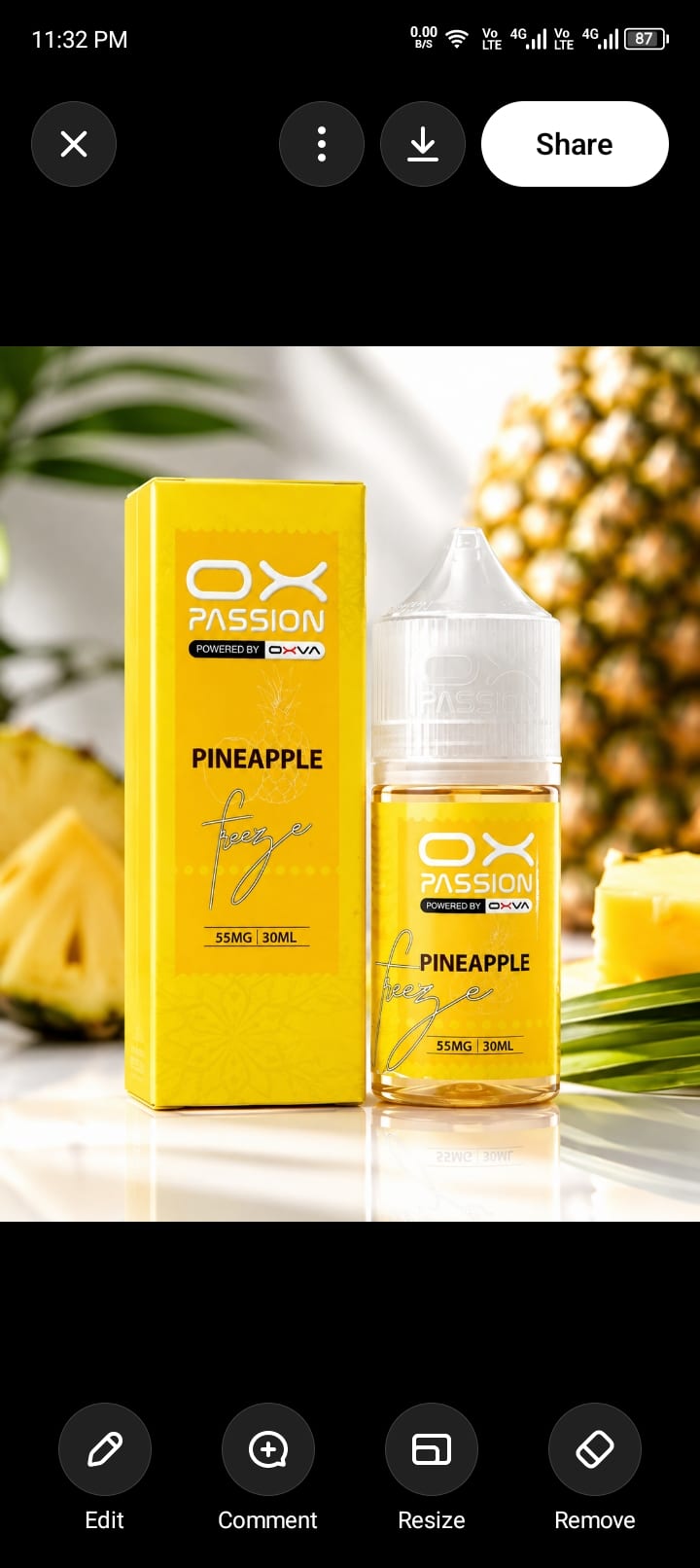 OX PASSION PINEAPPLE 55MG 30ML  -- image 1