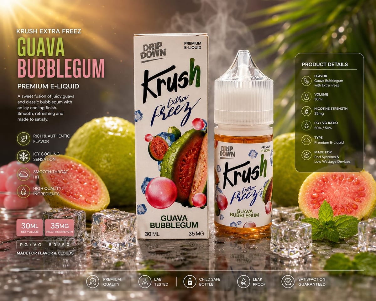 GUAVA BUBBLEGUM 30ML KRUSH EXTRA FREEZ -- image 1