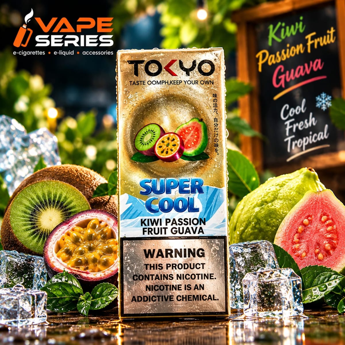 TOKYO KIWI PASSION FRUIT GUAVA 30ML _ SUPER COOL SERIES -- image 1